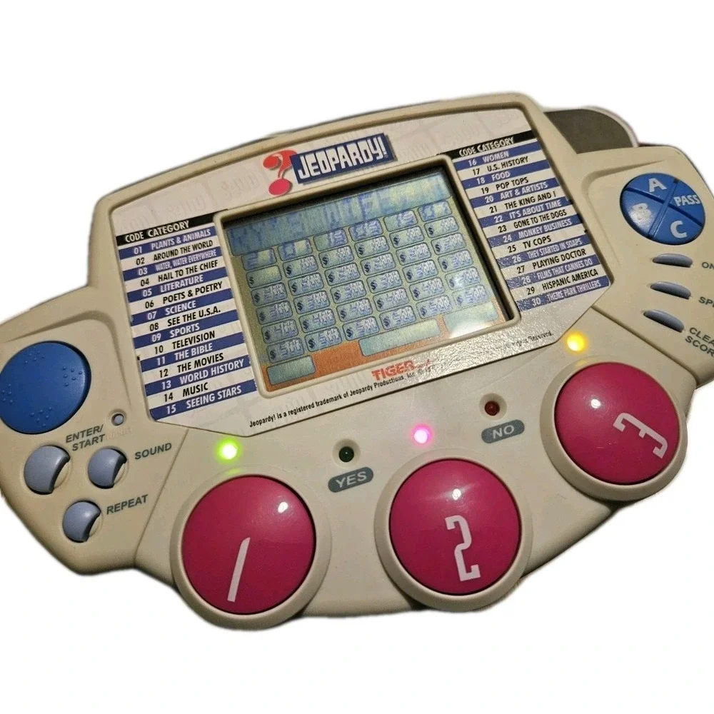 Jeopardy Handheld Game (Tiger Electronics Inc.) Deluxe Edition 1999-TESTED/WORKS